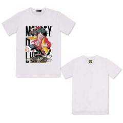 Japanese Cartoon One Piece Anime Luffy Cotton Tshirts(M L XL XXL)