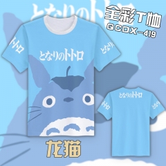 My Neighbor Totoro Cartoon Pattern Color Printing Anime Tshirts