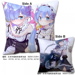 Re:Zero kara Hajimeru lsekai Seikatsu Magic Japanese Cartoon Two Sides Comfortable Anime Pillow 45*45CM