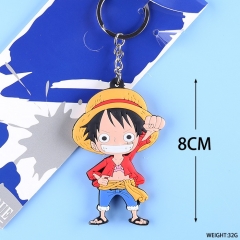 One Piece Monkey D. Luffy Cartoon Cute Keyring Anime Keychain