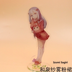 Eromanga Sensei Izumi Sagiri Pink Dress Cartoon Figure Model Anime Standing Plates Acrylic Figure