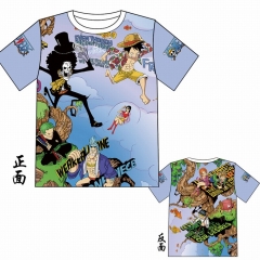 One Piece Modal Full Color Cartoon Short Sleeve Anime T-shirt M L XL XXL
