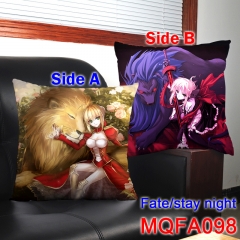 Love Girl Fate Stay Night Cosplay Two Sides Pillow Fancy Japanese Style Square Anime Pillow 45*45CM