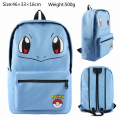 Pokemon Squirtle School Cartoon Bag Canvas Stereoscopic Anime Backpack
