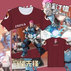 Overwatch Zarya Color Printing Anime Tshirt