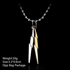 Golden& Silver The Flash Alloy Choker Fashion High Quality Anime Necklace Set