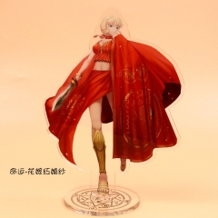 Fate Stay Night Saber Red Wedding Dress Cartoon Figure Model Anime Standing Plates Acrylic Figure