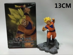 Dragon Ball Z Son Goku Yellow Hair Cartoon Toys Japanese Anime Action Figure 13CM