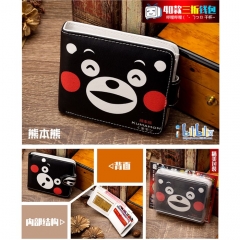 Cute Cartoon Kumamon Good Quality PU Purse New Arrival Products Hot Sales Anime Cosplay Short Wallet