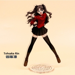Fate Stay Night Tohsaka Rin Cartoon Figure Model Anime Standing Plates Acrylic Figure