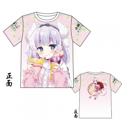 Kobayashi-san Chi no Maid KannaKamuy Modal Printed Cartoon Short Sleeve Clothing Anime T-shirt M L XL XXL
