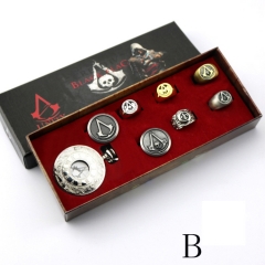 Assassin's Creed Hot Sale Jewelry Anime Watch & Ring Set