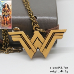 Super Girls Hero Wonder Woman Anime Mark Bronze Necklace