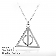 Harry Potter Rotatable Triangle Alloy Anime Necklace (10pcs/set)