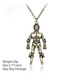 Star War Robot Bronze Alloy Anime Necklace (10pcs/set)