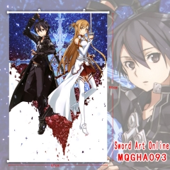 Sword Art Online AsunaYuuki and Kirito Japanese Style Wallscrolls Wholesale Fashion Design Anime Wallscrolls 60*90CM