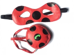 Miraculous Ladybug Anime Eyepatch and Waist Pack Weapon Cosplay