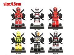 Deadpool Movie Miniature building blocks Set（6Pcs/Set）