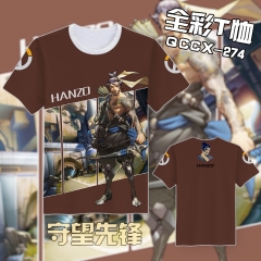 Overwatch Hanzou Color Printing Anime Tshirt