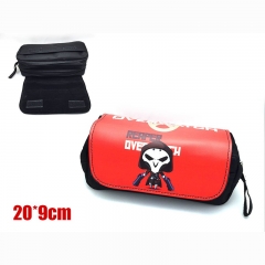 Overwatch Red Cartoon Pen Bag Wholesale Anime Pencil Bag For Student