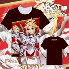 Fate Stay Night Cartoon Pattern Color Printing Anime Tshirts