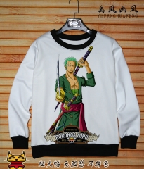 One Piece Round Neck Tshirt Long Sleeves Cartoon Anime T shirt (S-XXXL)