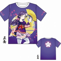 LoveLive Nozomi Tojo Colorful Short Sleeve Anime T-shirt  M L XL XXL
