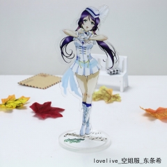 LoveLive Nozomi Tojo Cartoon Cute Stewardess Model Figure Anime Standing Plates Acrylic Figure