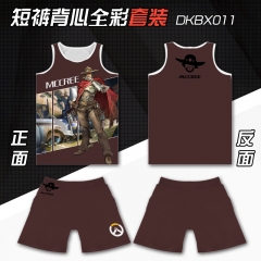Overwatch Mccree Vest and Short Pant Anime Costume Suit