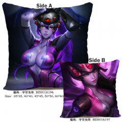 Overwatch Japanese Fashion Game Print Cosplay Soft Two Sides Anime Pillow 45*45CM