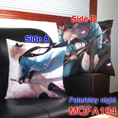 Fate Stay Night Japanese Cartoon Cosplay Anime Pillow 45*45CM