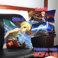 Fate Stay Night Two Sides Chair Cushion Soft Print Square Anime Pillow 45*45CM