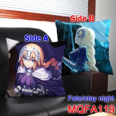 Fate Stay Night Japanese Style Stuffed Chair Cushion Wholesale Print Comfortable Two Sides Anime Square Holding Pillow 45*45CM