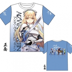 Hot Sale Blue Printed Modal Short Sleeve Cartoon Clothing Anime T-shirt M L XL XXL
