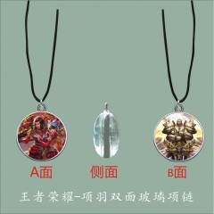 Popular Game King Of Glory Anime Character Fancy Glass Necklace