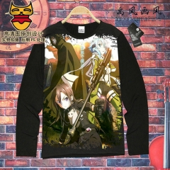 Sword Art Online QMilch Unisex Costume Long Sleeves Cartoon Anime T shirt ( S-XXXL )