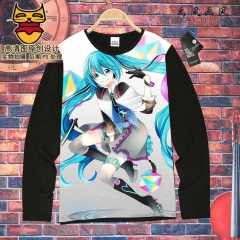 Hatsune Miku QMilch Long Sleeves Cartoon Anime T shirt ( S-XXXL )