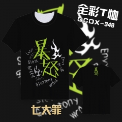 Custom T shirt The Seven Deadly Sins Color Printing Anime Tshirt
