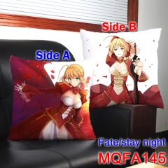 Japanese Cosplay Altria Pendragon Fate Stay Night Comfortable Bolster Wholesale Two Sides Fashion Print Anime Holding Pillow 45*45CM