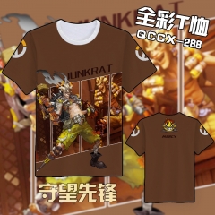 Overwatch JunkRat Color Printing Anime Tshirt