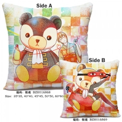 Gintama Funny Japanese Movie Coaplay Two Sides Soft Stuffed Anime Pillow 45*45CM