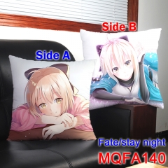 Fate Stay Night Japanese Popular Cartoon Stuffed Chair Cushion Wholesale Two Sides Fashion Design Anime Square Holding Pillow 45*45CM