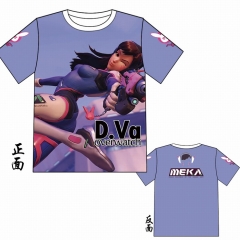 Overwatch DVA Modal Full Color Cartoon Short Sleeve Anime T-shirt M L XL XXL