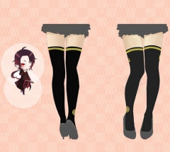 Touken Ranbu Online Cartoon Black Socks Wholesale Cosplay Anime Silk Stockings