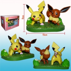 Pokemon Pikachu and Eevee Anime Figures (12CM)