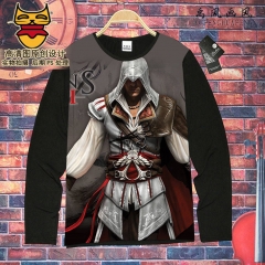 Assassin's Creed QMilch Unisex Costume Long Sleeves Cartoon Anime T shirt ( S-XXXL )