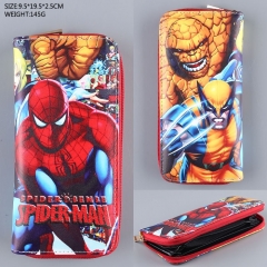 Famous Cartoon Style Spider Man Anime Cute PU Fancy Long Wallets