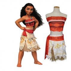 Children Movie Princess Moana Cosplay Costume Dress Costume
