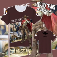 Overwatch Mccree Color Printing Anime Tshirt
