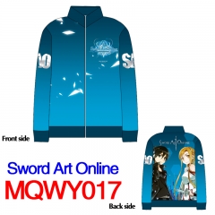 Sword Art Online Japanese Fancy Game Cosplay Good Quality Anime Warm Long Sleeve Zipper Hoodie